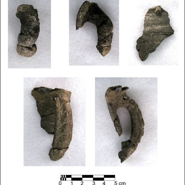 Fremont handles and rim sherd found northeast of Rawlins